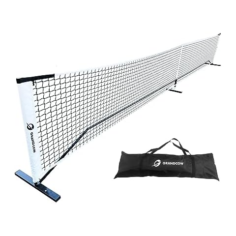 Pickleball Nets, 22 FT Regulation Size Portable Outdoor Picklenet Tennis Net with Carrying Bag for Driveway Backyards (22Ft) Cover