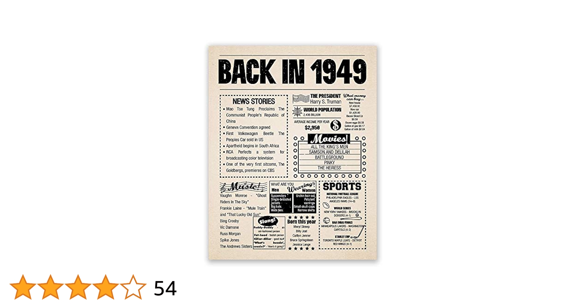 amazon-com-8x10-1949-birthday-gift-back-in-1949-newspaper-poster-76th-birthday-gift-76th-party-decoration-76th-birthday-sign-born-in-1949-print-8x10-newspaper-1949-home-kitchen for Back In 1949 Free Printable Amazon.com: 8x10 1949 Birthday Gift // Back in 1949 Newspaper Poster // 76th Birthday Gift // 76th Party Decoration // 76th Birthday Sign // Born in 1949 Print (8x10, Newspaper, 1949) : Home & Kitchen for Back In 1949 Free Printable