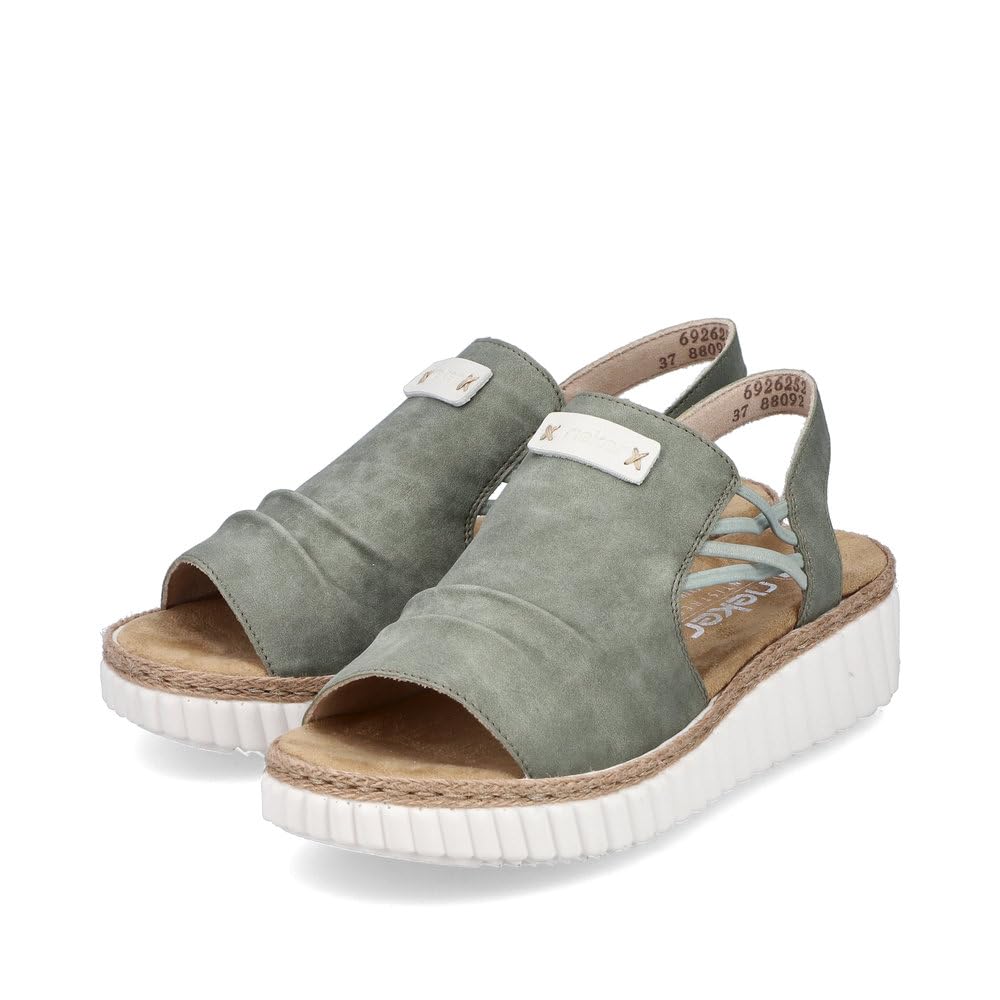 Rieker Damen Keilsandalen 69262, Frauen Sandalen