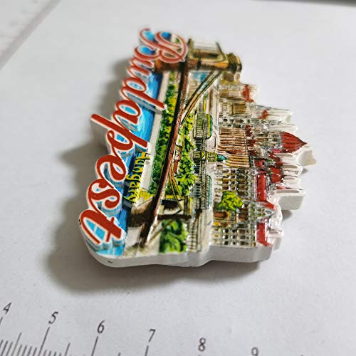 Imán decorativo de resina 3D Budapest 6x9 cm miniatura 4