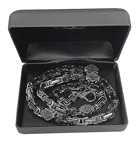 Harley-Davidson Men's Stainless Steel Double Link Necklace, Silver HSN0026-223