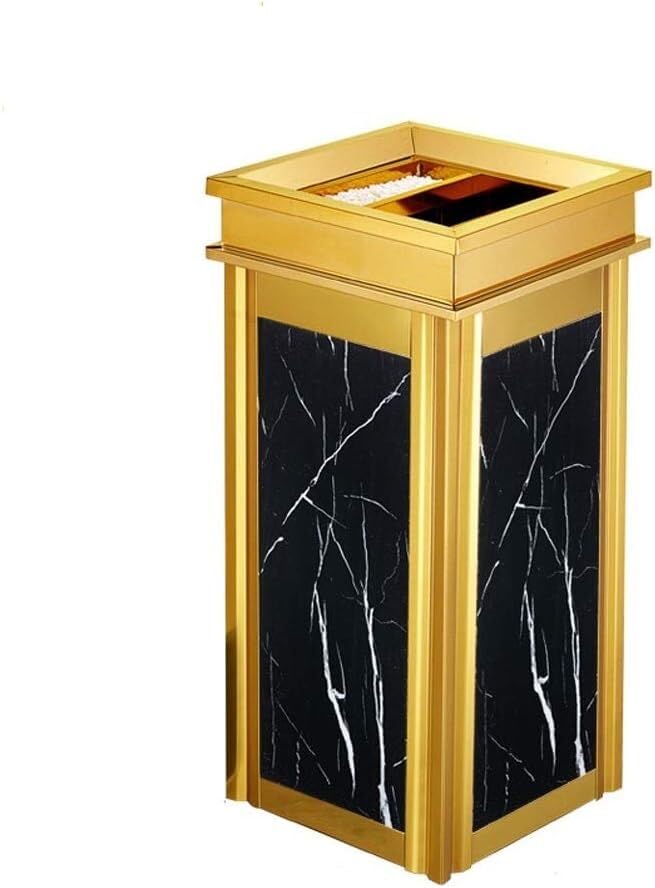 Contenedor de basura para patio exterior y terrazas con cenicero superior