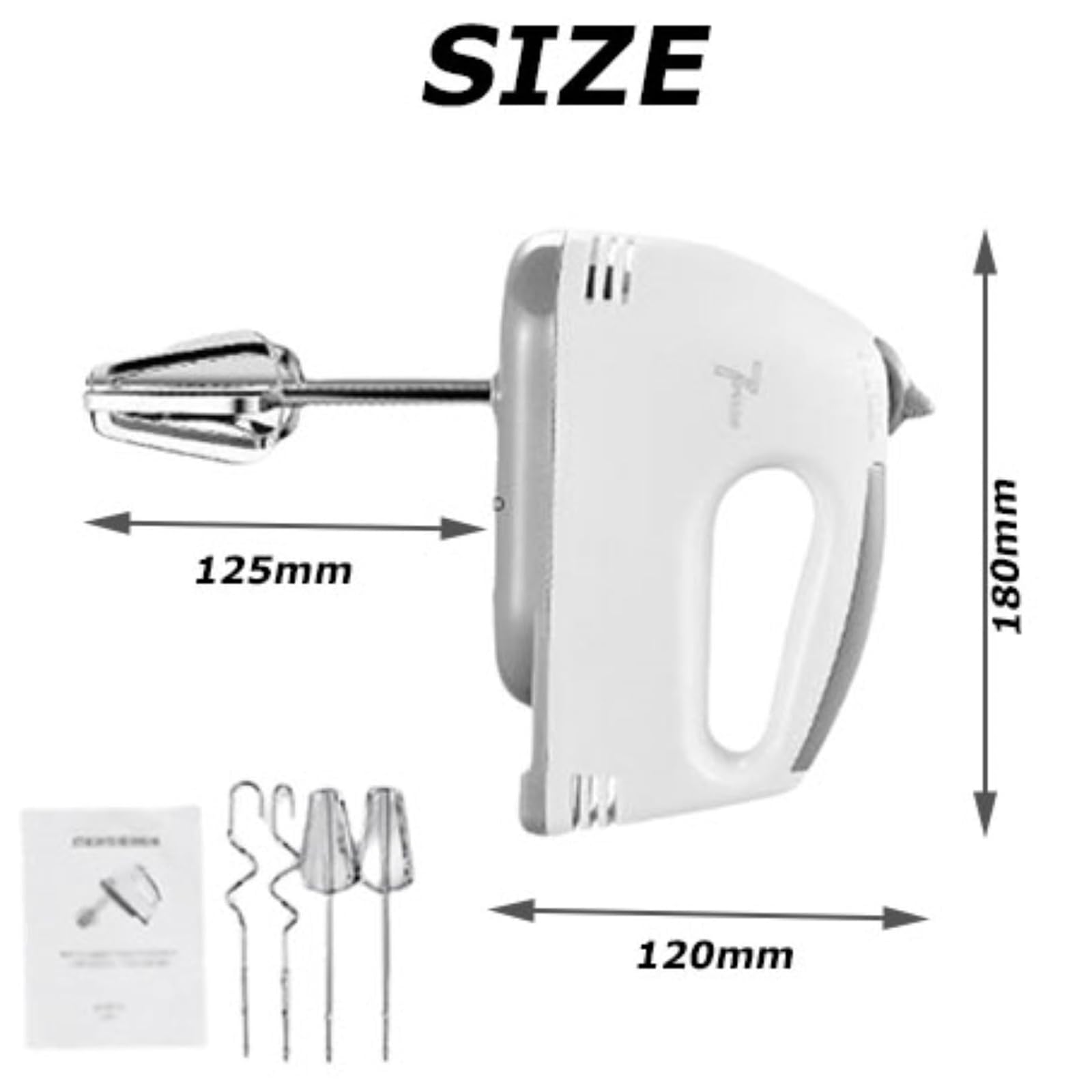7-szyble stojakowy mikser 2L Stainless Steel Bowl, ręczny blender elektryczny 100W z hakiem na ciasto i trzepaczką, wszechstronny narzędzie kuchenne do pieczenia ciasta