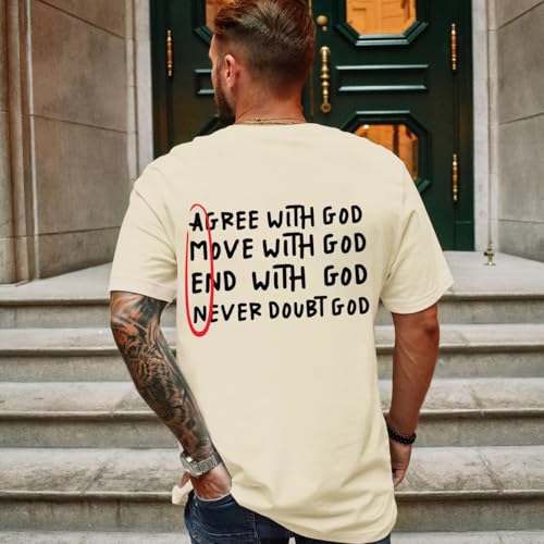 Christian Shirts for Men Inspirational God Shirt Religious Faith Tshirt Oversized Jesus Bible Verse Graphic Tee Top2