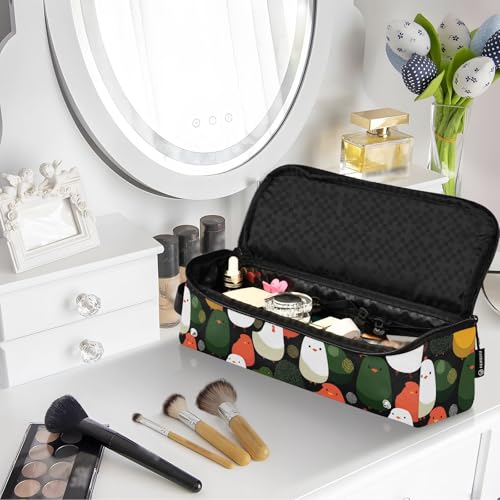 Bolso compacto para planchas de pelo y herramientas de peinado, color negro, resistente al calor, portátil para viaje miniatura 7