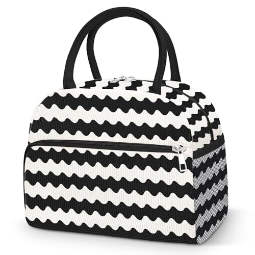 Coobiiya Lunch Bag Lunch Box for Women Men,Large Capacity Corduroy Lunch Tote Bags Insulated Reusable LunchBags Cute Cooler Bag for Work Travel Picnic adults