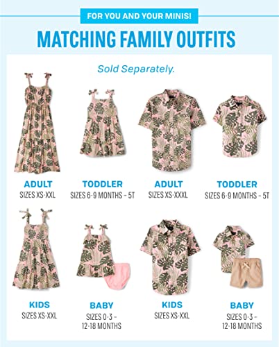The Children's Place Baby Girls' Matching Family Tropical Tiered Dress2