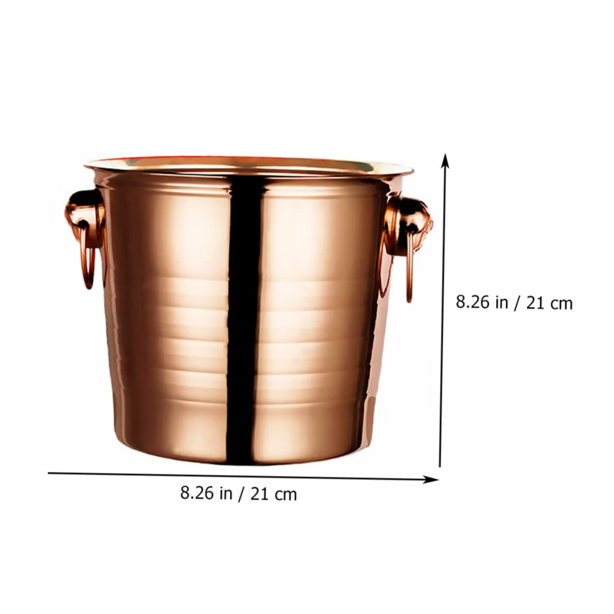 SECFOU Cubo de Hielo Portátil y Cubeta de Hielo de Acero Inoxidable Aislamiento Térmico Resistente a Rayaduras y Desgaste Diseño Moderno y Elegante para Enfriar Vino Cerveza o Cócteles
