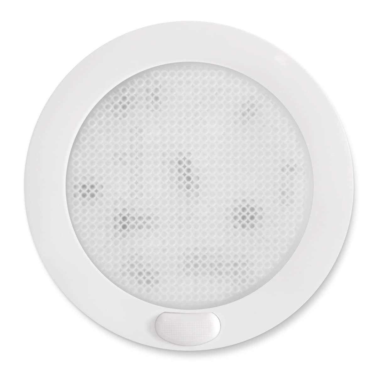 Dream Lighting12V DC 3inches LED Downlight/Under Cabinet LED for Campervan, Motorhome, Caravan, Boat, Marine and Vehicle Warm White Lighting, with On/Off Switch, 2.4w, 175 lm, White Bezel