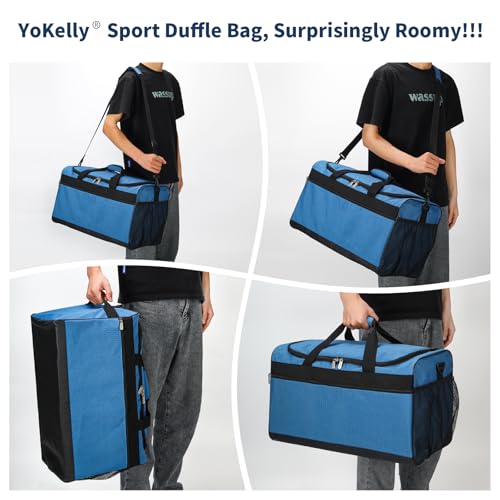 Image of 20 inch Gym Bag for Men, Royal Blue | 40L Capacity, Sport Duffle Bag, Weekender Duffel Bag, Travel