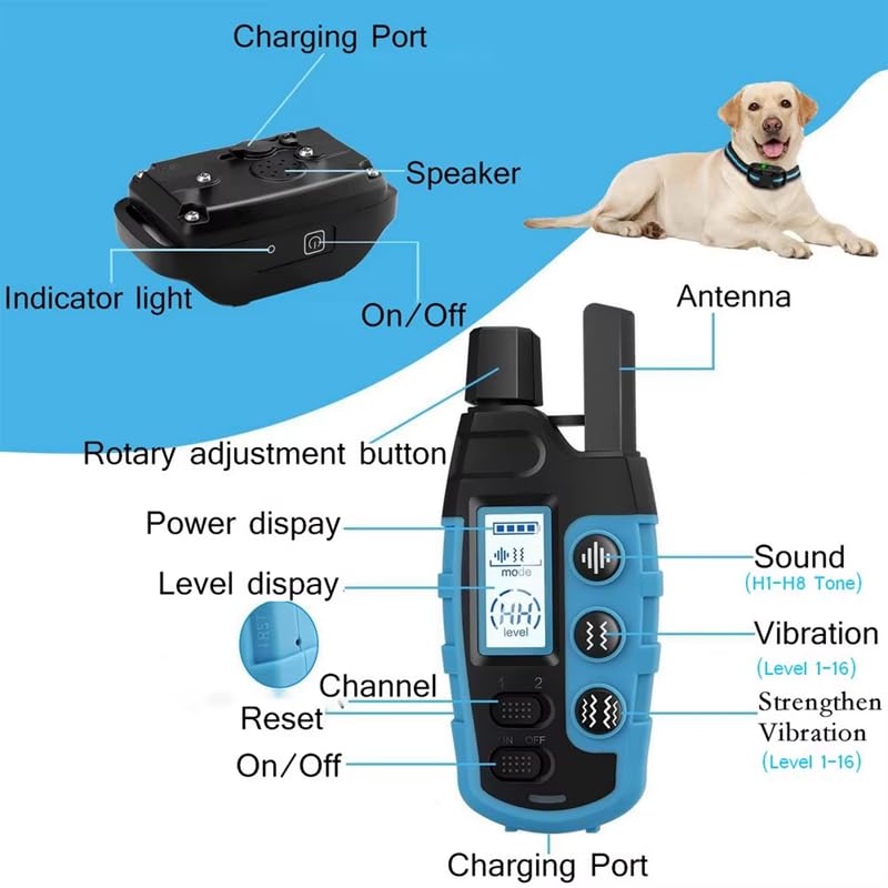 Collare da Addestramento per Cani | Portata XXL di 3000 m | Conforme Nuova Legge Benessere Animali 2026 | 3 moda Beep, Vibrazione, Boost Vibrazione | Per cani di Tutte le Taglie |