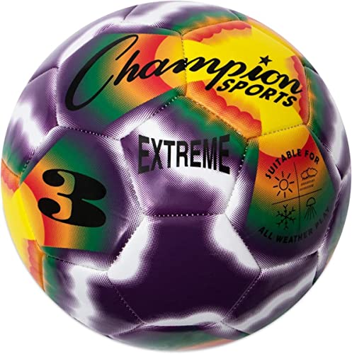 Ballon de football tie dye Champion Sports taille 3 pour enfant