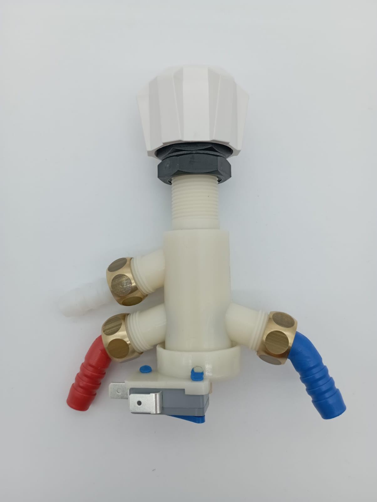 CR-MOESANCO Kit Mando Grifo Ducha Bajo Mesa Mezclador con 3 Abrazaderas de Acero Inoxidable para Caravana, Autocaravana, Barco o Camper, Termoplástico, Resistente hasta 80°C, Orificio Montaje 20mm