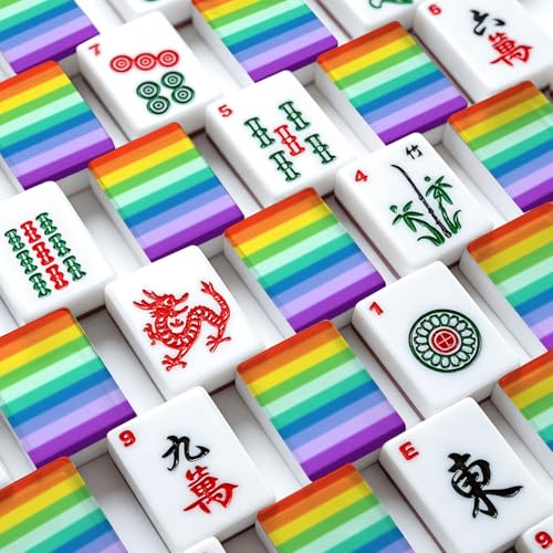 Set de Fichas de Mahjong Americano Acrílico 166 piezas miniatura 4