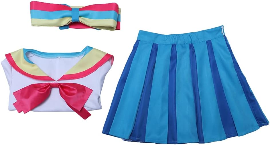 Saniplaycos Gravity Cosplay Falls Giffany Cosplay Costume Dress School JK Uniform Sailor Dress Shirt Skirt for Women Girls