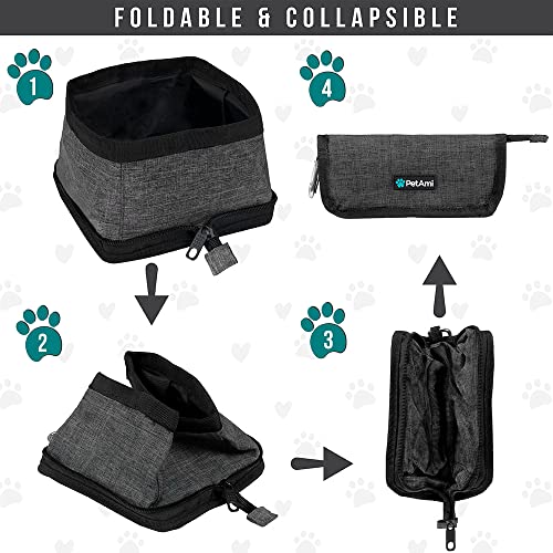 PetAmi Collapsible Dog Bowls 2 Pack, Travel Dog Bowls, Portable Water Bowl for Dog Puppy Cat Pet, Foldable Doggy Food Bowl for Traveling Hiking Camping Walking Outdoor Gear Accessories (Pink) - Image 6