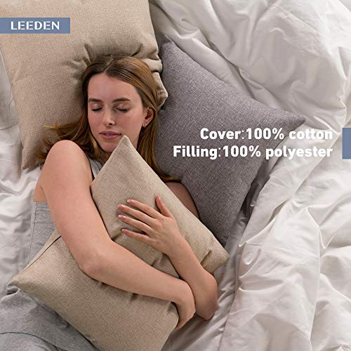 Leeden 16 X 16 Pillow Inserts (Set Of 2) -Throw Pillow Inserts With 100% Cotton Cover - 16 Inch Square Interior Sofa Pillow Inserts thumb #4