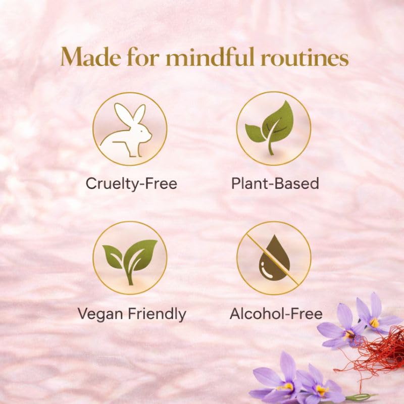 Hydrating Face Serum with Hyaluronic Acid & Saffron – Lightweight Daily Serum for Dry & Dull Skin – Vitamin B5 & Aloe – 2 fl oz - Image 6