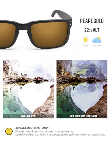Image of BLAZERBUCK Anti-salt Replacement Lenses for Oakley Holbrook OO9102 Sunglasses, Anti-Scratch, Impact Resistant & Fit Perfectly