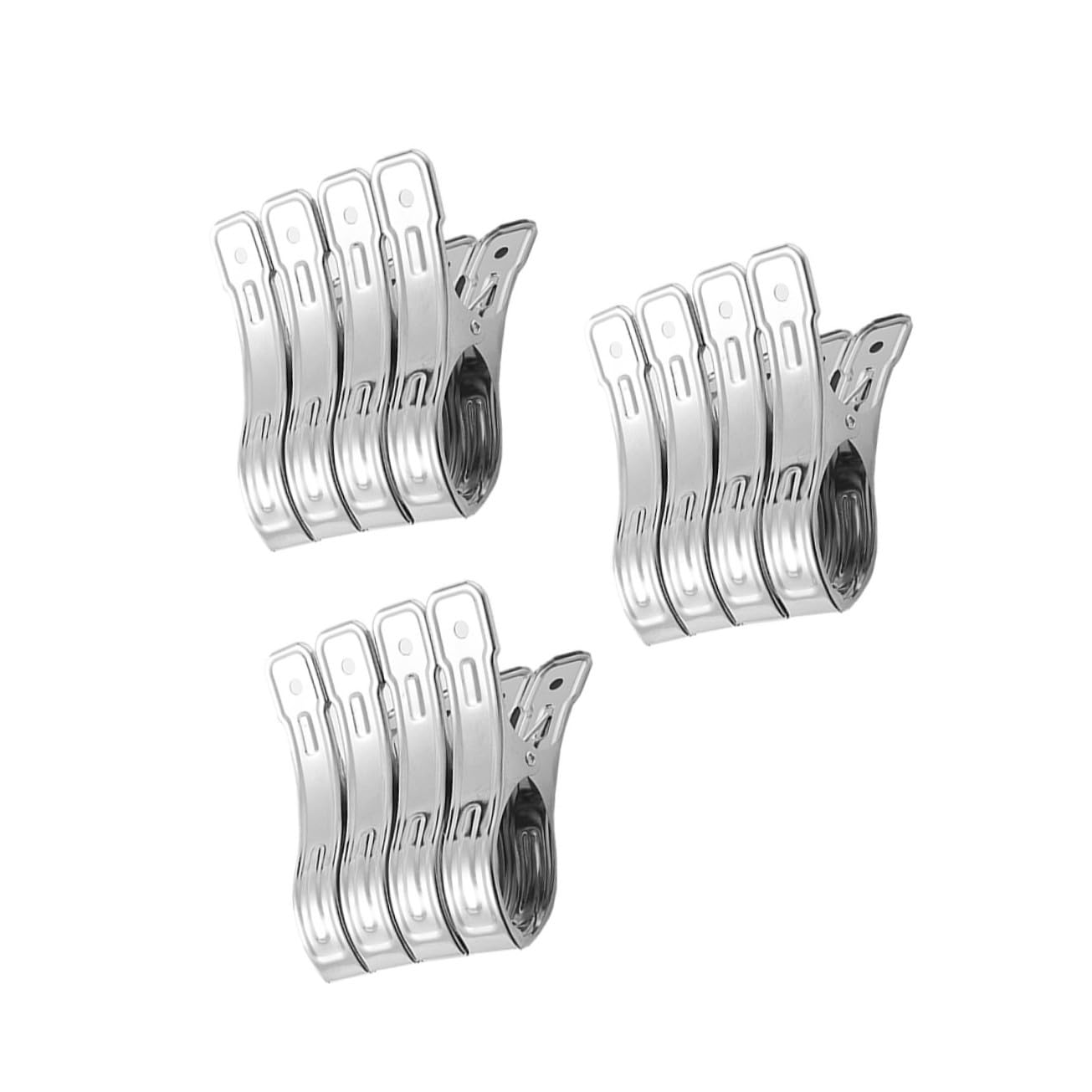 12 Piezas Pinzas de Ropa Grandes de Acero Inoxidable Clips Fuertes y Antideslizantes para Edredones y Ropa Resistentes al Viento para Secado Casa Multifuncionales para Calcetines
