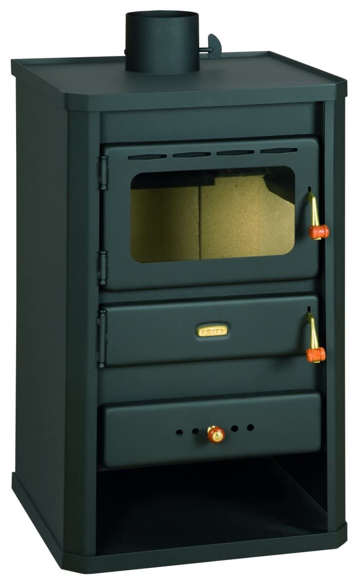 Prity Kaminofen 10 kW S2 mit Zusatztür und Kaminbesteck
