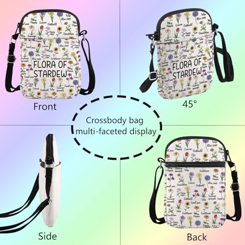 Valley Game Inspired Gift Flora Of Star-dew Crossbody Bag Pelican Town Flowers Gift Vintage Botanical Bag Farm Sim Gift3