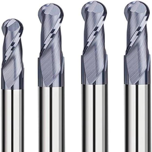 Ball Nose End Mill 2 Flute Carbide Milling Cutter CNC Machine Router Bit Milling Tools Radius Cutter,R4xD8x16x100L