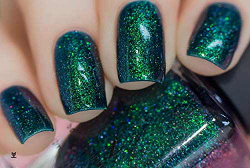 Image of ILNP Riddle Me This - Deep Blue Holographic Shimmer Nail Polish