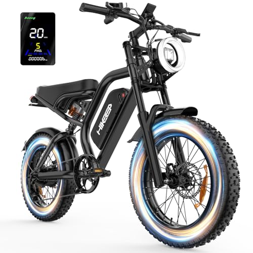 Helokeep Electric Bike for Adults, 750W Dirt Bike, 20"x4.0" Fat