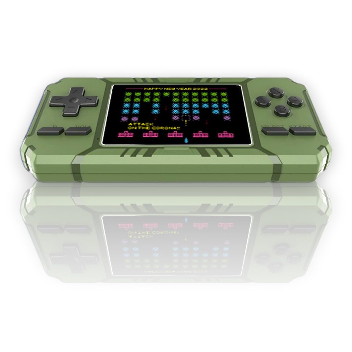Grigioy【500のゲームが遊べる】 ミクロ型 ゲームBOX 携帯 ゲーム機 互換機 本体 レトロゲーム 500種類内蔵 (グリーン)