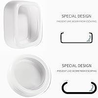 Vista 6 de Tazones de comida para reptiles, plato cuadrado de cerámica para agua de reptiles, cuenco de comida para mascotas para lagartos, dragones barbudos