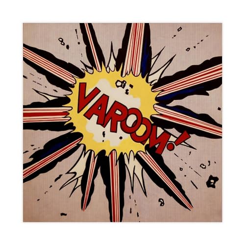 Affiches Varoom! Roy Lichtenstein : toile carrée sans cadre 61x61