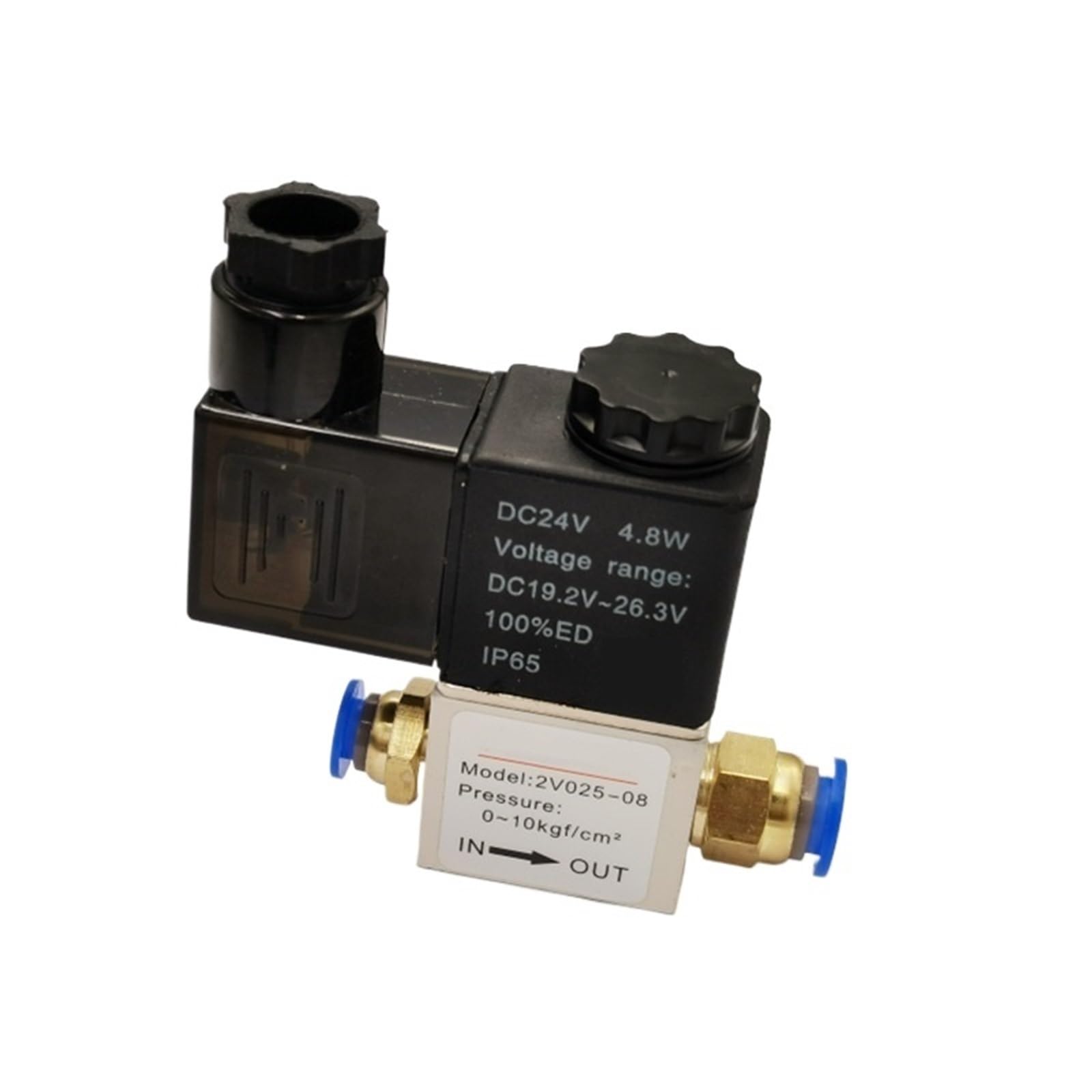 Électrovanne pneumatique 12V 2 positions avec raccord PC 10mm pour circuit d'air et eau