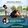 Oceanfoam Soft Tidal Roller (Black) - Low Density Foam Roller for Physical Therapy, Back Pain, Excercise & Stretching - Wave Textured - Yoga, Athletics, Wellness - Full Size, 20 x 5