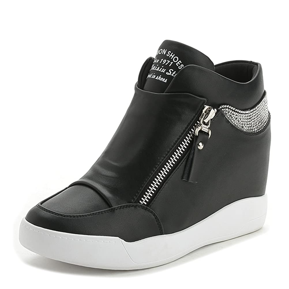 Scarpe da Ginnastica da Donna Scarpe con Tacco a Zeppa Scarpe Sportive Casual Altezza Crescente Scarpe da Ginnastica Sportive Sollevamento Interno Sneakers Alte 4.5 cm