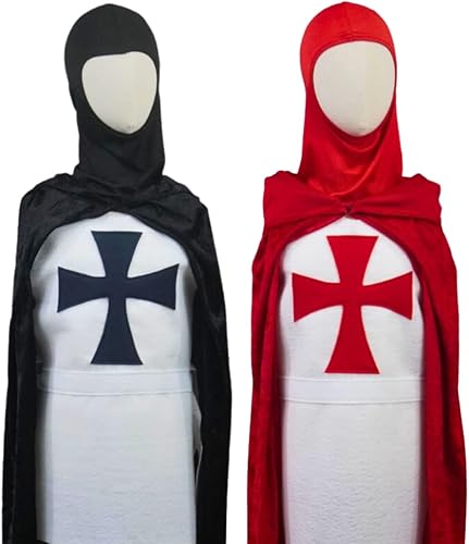 Deluxe KNIGHT TEMPLAR Costume Set (Medieval, Renaissance, Ren Fest) - Baby, Toddler, Kids, Teen, and Adult Sizes (Toddler 2-4y, Red)
