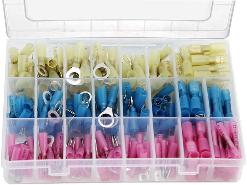 240PCS Heat Shrink Wire Connectors,Waterproof Electrical Crimp Marine