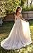 Wedding Dresses for Bride Luxury Lace Appliques Tulle Bridal Gowns with Train Off Shoulder A Line Long Tulle Bride Dress Ivory US 16
