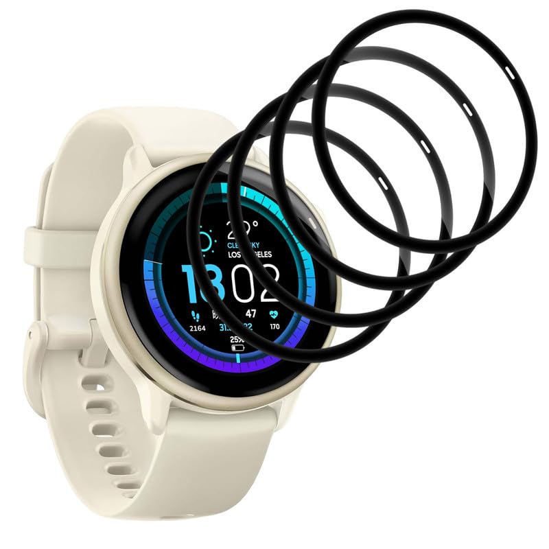 Camokia Schutzfolie für Panzerglas Garmin Vivoactive 6 Panzerfolie 4 Stück HD Klar Displayschutz für Garmin Vivoactive 6 Schutzglas Anti-Blasenfrei Anti-Kratzer Folie