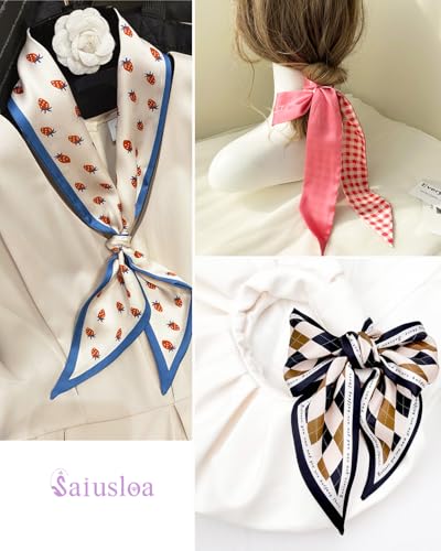 Scarf For Purse Handles Skinny Hair Scarves For Handbags Ponytails Handle Fashion Accessory 37.4x 2.36in4