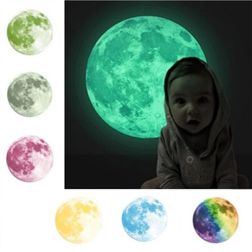 Vinilo decorativo fluorescente lunar azul para pared miniatura 2