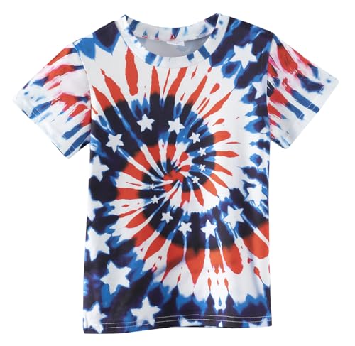 Chipeler Boys American Flag T-Shirt 4th of July Patriotic Shirts Toddler Kids Short Sleeve Tees Tops Clothes 7 Years