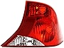 Evan-Fischer Tail Light Lens and Housing Compatible with 2000-2003 Ford Focus 3 Bulb Sedan Passenger Side