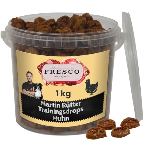 FRESCO Dog Martin Rütter Trainingsdrops Huhn 1kg | Gesunde Hundeleckerli