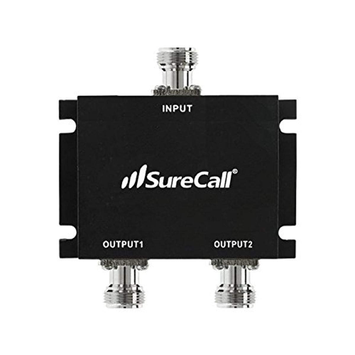 SureCallFull-Band 2-Way Splitter with N-Female Connectors- Black (SC-WS-2)