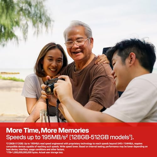 Image of SANDISK 128GB Ultra SDHC UHS-I Card and SDXC UHS-I Card - Up to 195MB /s Read Speed, Full HD Video, V10, U1, C10 - SDSDUVQ-128G-GN6IN