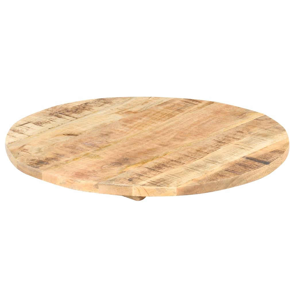 vidaXL Superficie de Mesa Redonda Tablero Comedor Repuesto Salón Sala de Estar Oficina Mueble Encimera 25-27 mm 60cm Madera Maciza de Mango