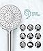 Filtered Shower Head with Handheld, High Pressure 9 Spray Mode Chrome Showerhead with Filters,detachable shower head,Water Softener Filters Beads for Hard Water -Remove Chlorine