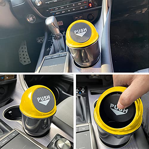 image for JUSTTOP Automotive Cup Holder Garbage， Mini car Trash can, Small Aut