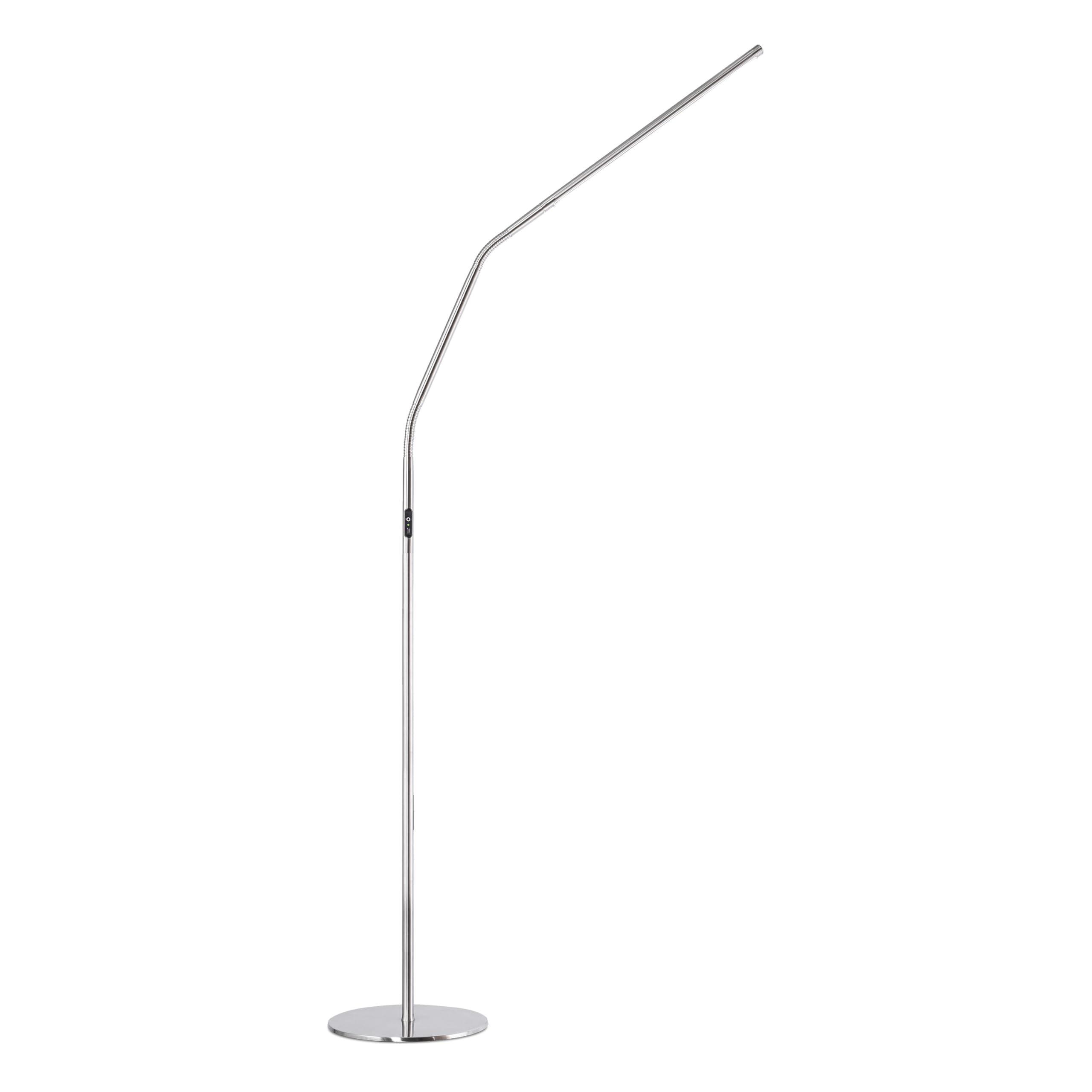 Daylight Slimline 4 LED Floor Lamp in Brushed Steel - 6 000K 3 200 Lux 4 Brightness Levels